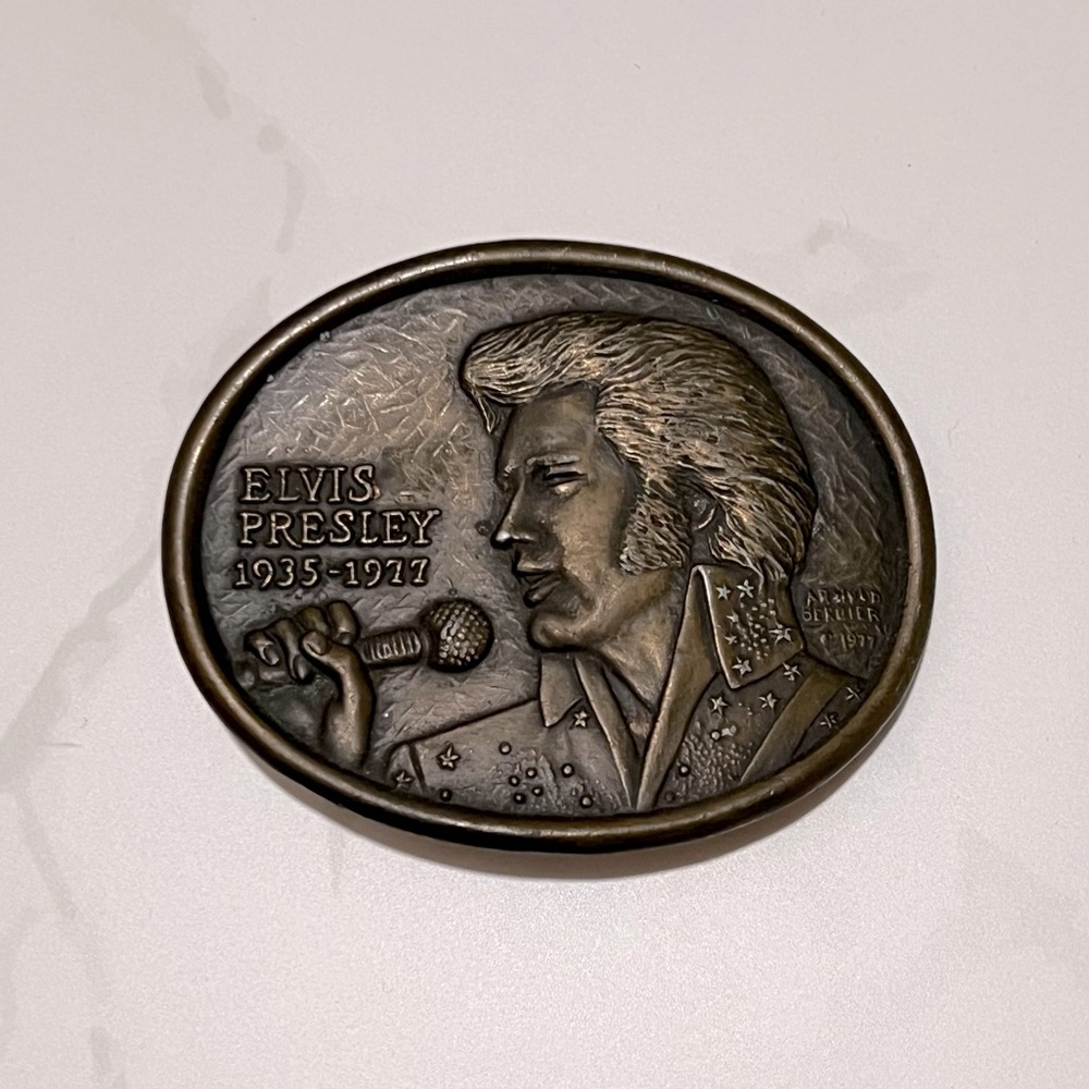 Authentic Elvis Presley First Edition Commemorative Vintage Belt Buckle